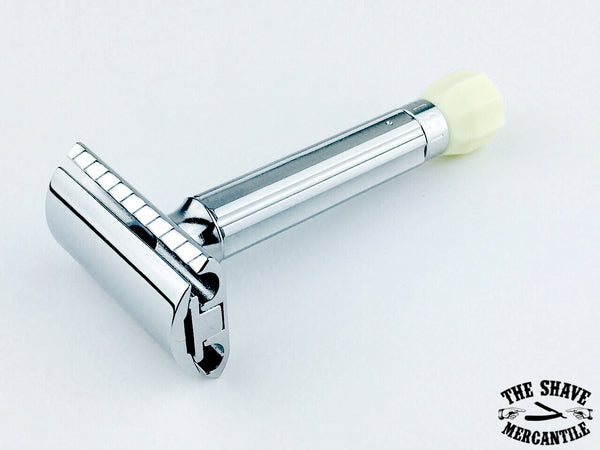 Merkur Progress Adjustable Handle Double Edge Safety Razor, Short Handle, Chrome