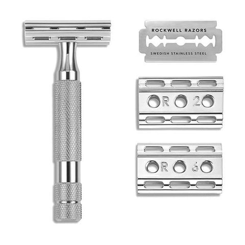 Rockwell Razors 6C Adjustable Safety Razor - White Chrome