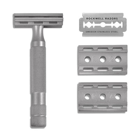 Rockwell Razors 6S - Adjustable Stainless Steel Safety Razor - Gunmetal