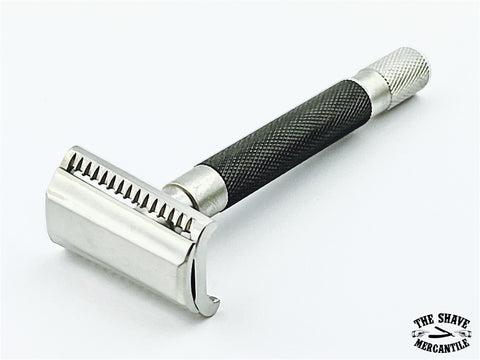 Parker 55SLGR Semi-Slant 3 Piece Safety Razor - Graphite