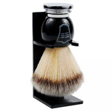 Parker BCSY Black and Chrome Handle Synthetic Bristle Shaving Brush