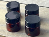 ½ oz Amber Shaving Sample Jars (4-Pack)