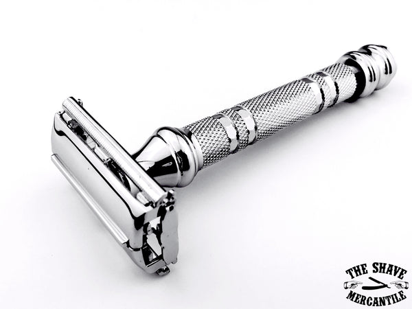 Parker 66R Butterfly Open Double Edge Safety Razor - Chrome