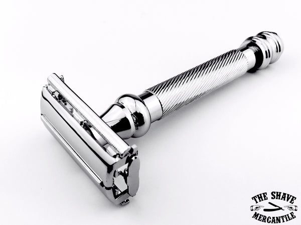Parker 99R Butterfly Open Double Edge Safety Razor - Chrome