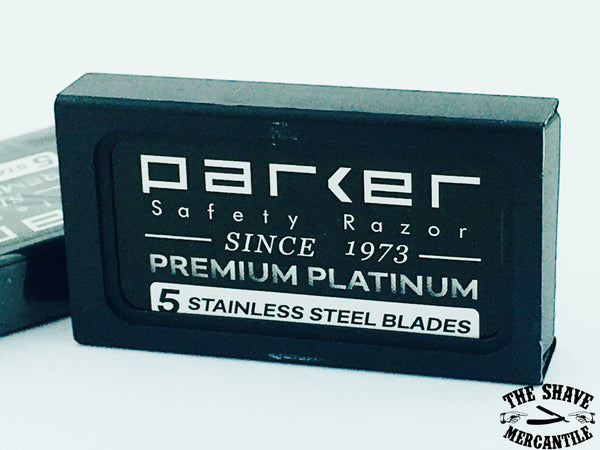 Parker Premium Platinum Stainless Steel Double Edge Razor Blades (Pack of 5)
