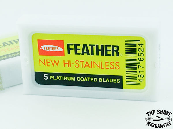 Feather New - Hi Stainless Double Edge Razor Blades (pack of 5)