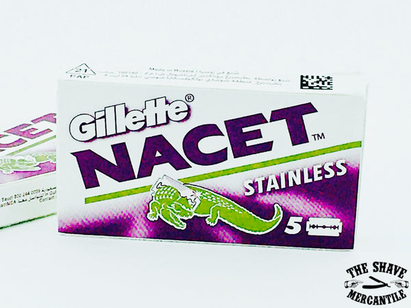 Gillette Nacet Stainless Steel Double Edge Razor Blades (pack of 5)