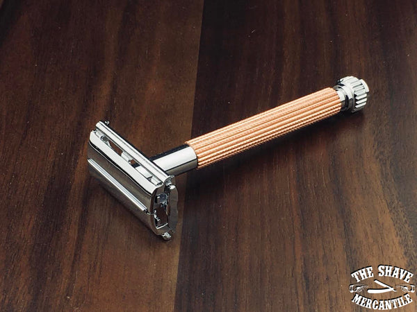 Parker 29L Butterfly Open Double Edge Safety Razor - Rose Gold