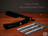 Parker PTABK Stainless Steel Adjustable Shavette/Barber Razor